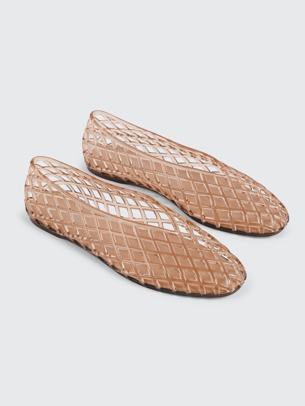 Ardene Beige Woven Jelly Flats